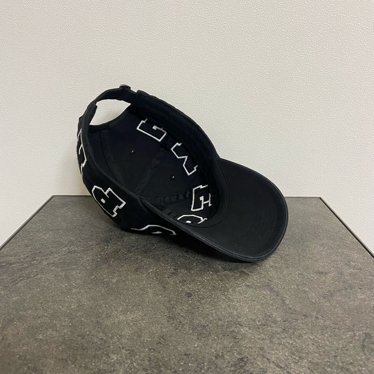 (OS) 슈프림 6패널 볼캡 모자 로고 워시드 블랙--6