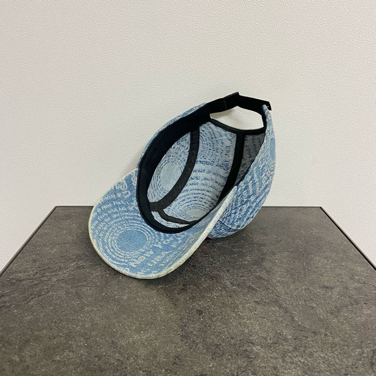 (OS) 슈프림 박스로고 캠프캡 모자 워시드 데님--5