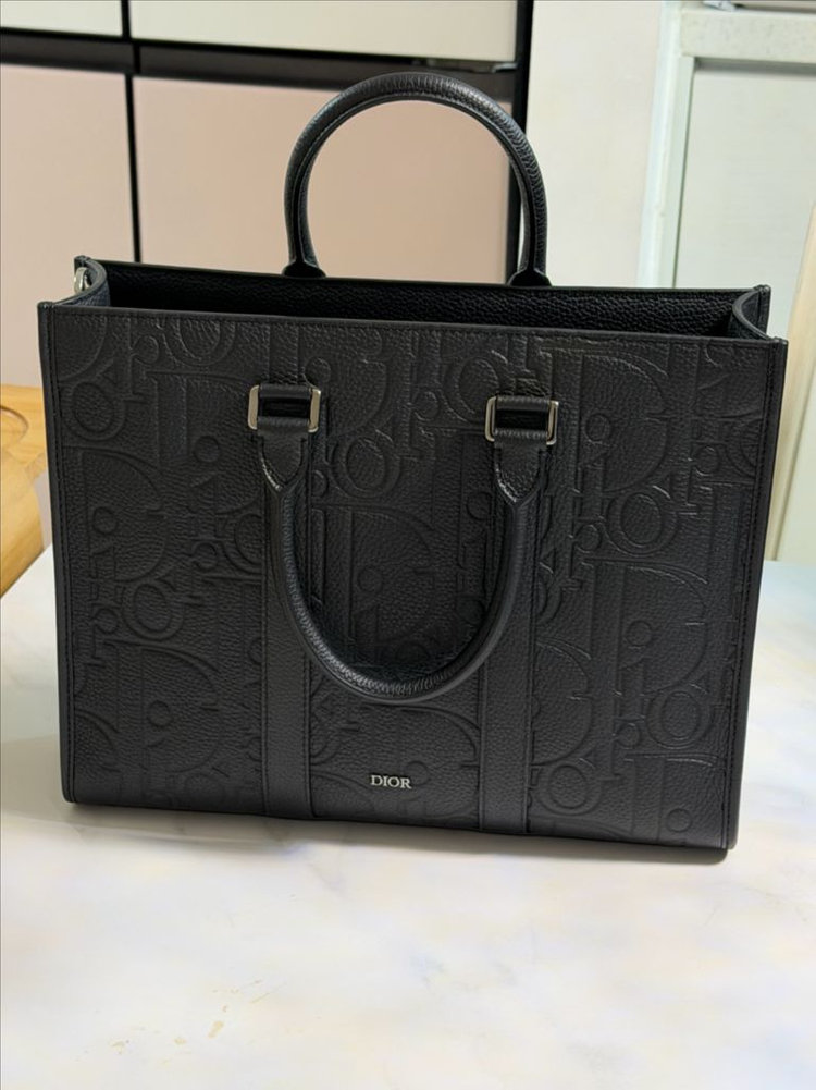 네고X)디올 남성 토트백,서류가방 + 디올로고키링--1