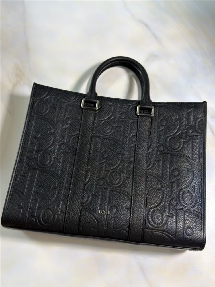 네고X)디올 남성 토트백,서류가방 + 디올로고키링--2