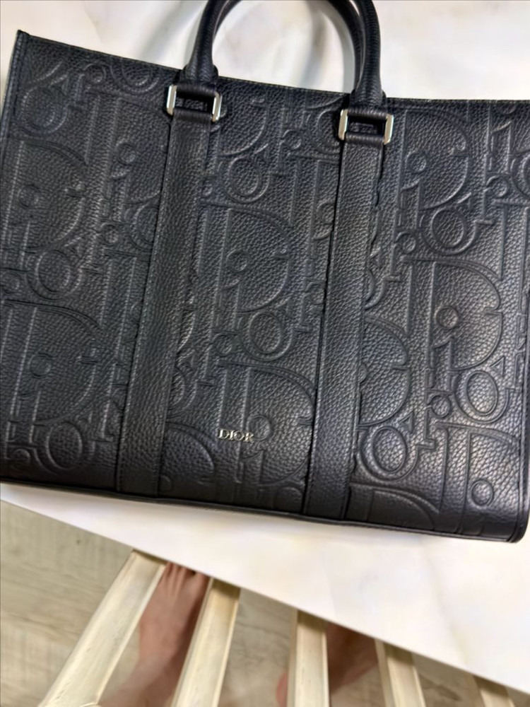 네고X)디올 남성 토트백,서류가방 + 디올로고키링--3