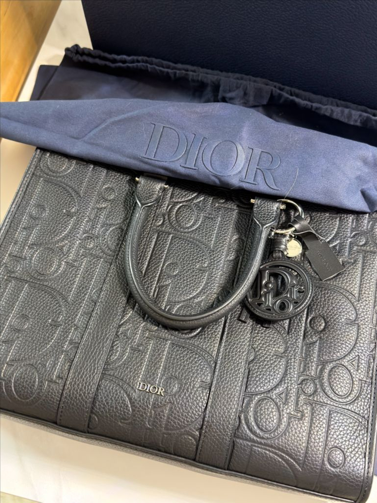 네고X)디올 남성 토트백,서류가방 + 디올로고키링--5