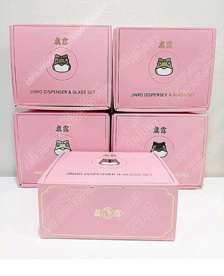 진로 디스펜서 & 유리컵 세트 이미지