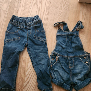 갭3t 멜빵바지. 청바지