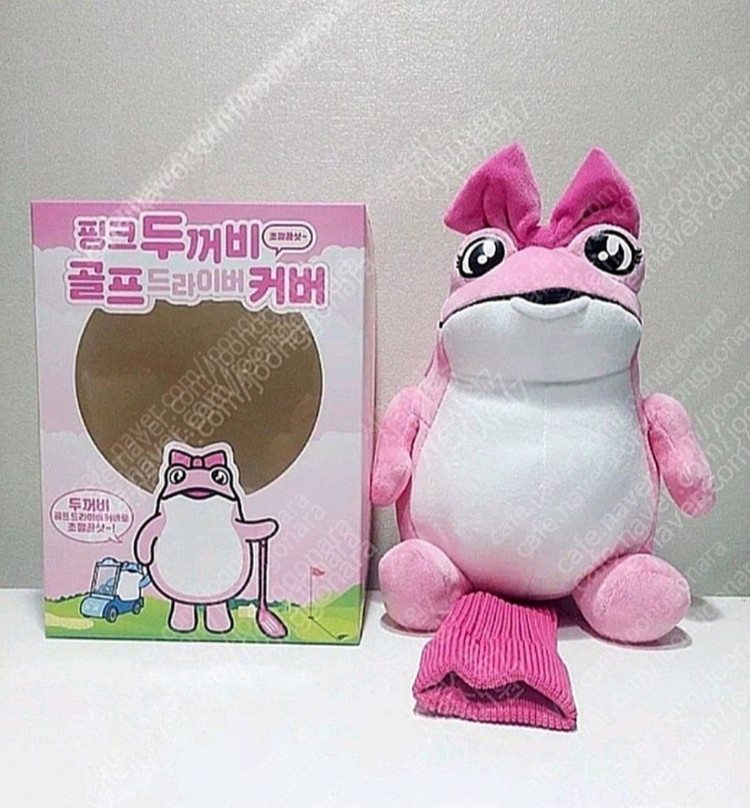 진로굿즈 오리지널 두꺼비 골프 드라이버 커버 파랑 or 핑크 미개봉새상품 이미지