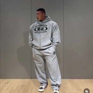 압도 overwhelm 회색 후드집업 L, 짐웨어