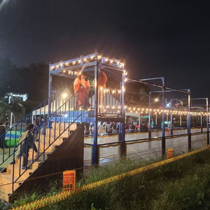 어린이 짚라인, 이동식 짚라인, 어린이날 놀이기구, 무궤도열차, 범퍼카, 회전그네, 임대, 대여, 렌탈합니다 이미지