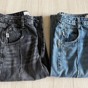 쥬시쥬디 핀턱 청바지 블랙, 블루 28 이미지