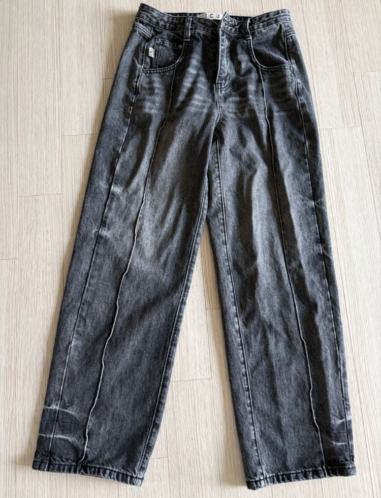 쥬시쥬디 핀턱 청바지 블랙, 블루 28 이미지