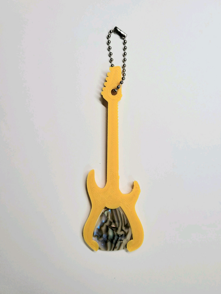 일렉기타 피크 보관 키링 키체인--1