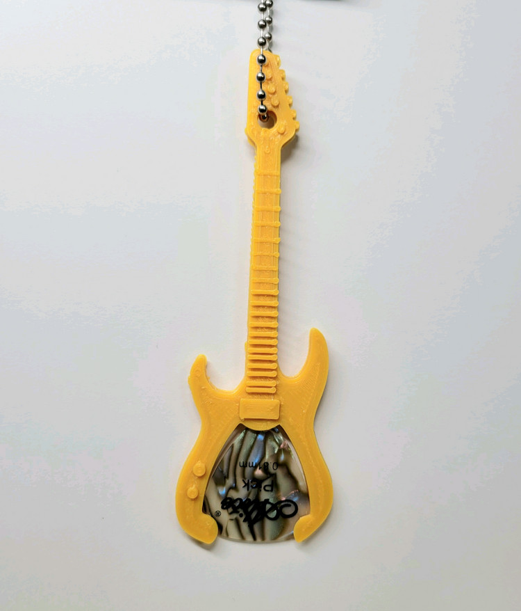 일렉기타 피크 보관 키링 키체인--3