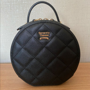 사만사 타바사 퀼팅 라운드 크로스백 블랙