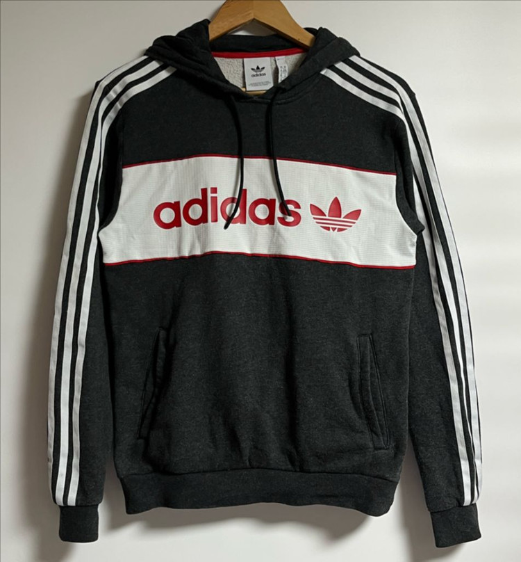 공용 아디다스 오버핏 후드 티셔츠 후드티 XS--8