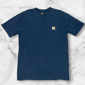 칼하트 다크블루 남성 반팔티 면 티셔츠 S 사이즈 95~100 정도