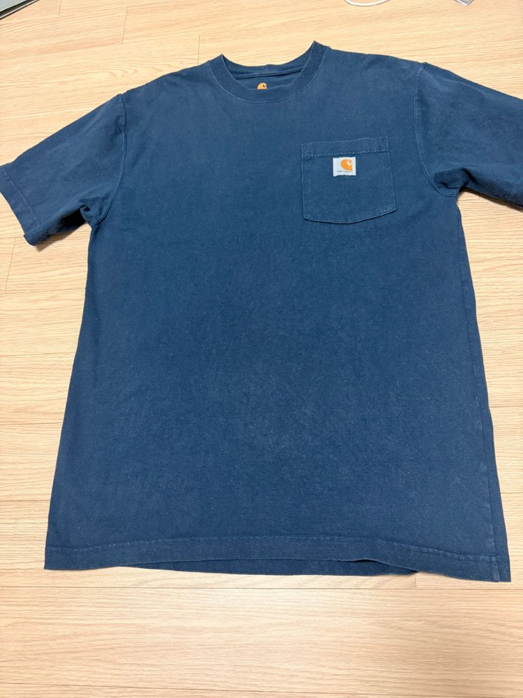 칼하트 다크블루 남성 반팔티 면 티셔츠 S 사이즈 95~100 정도--1