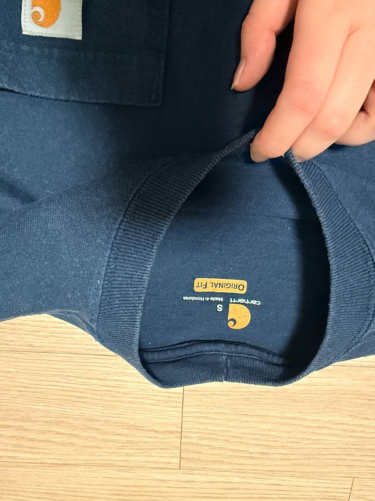 칼하트 다크블루 남성 반팔티 면 티셔츠 S 사이즈 95~100 정도--5