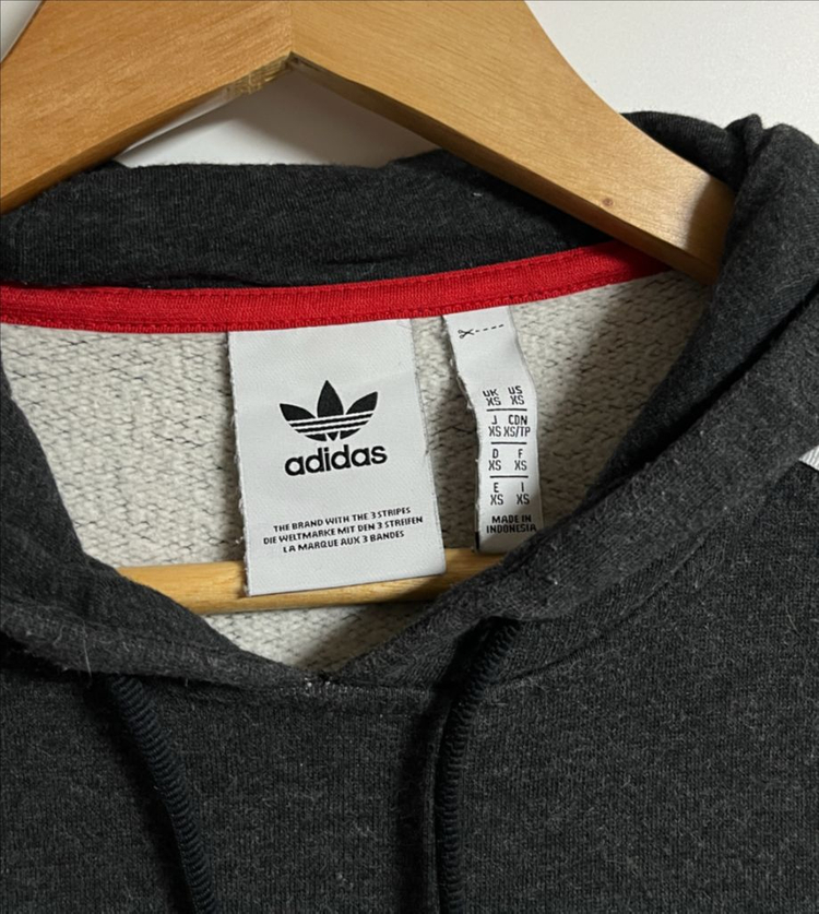공용 아디다스 오버핏 후드 티셔츠 후드티 XS--4
