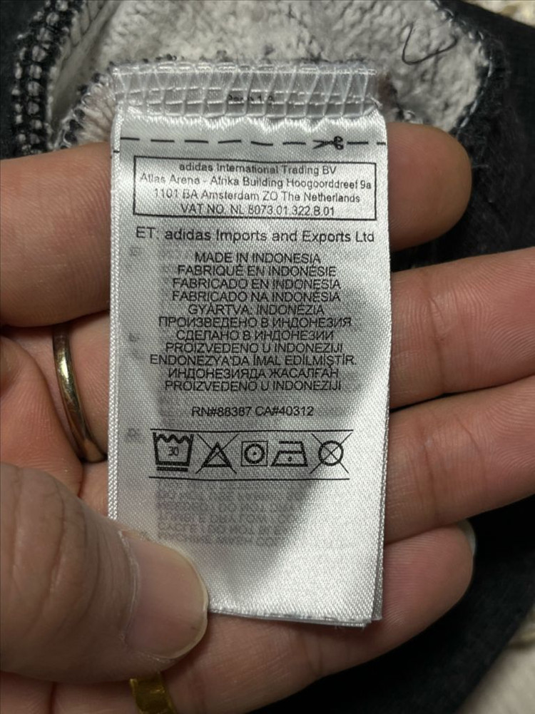 공용 아디다스 오버핏 후드 티셔츠 후드티 XS--7