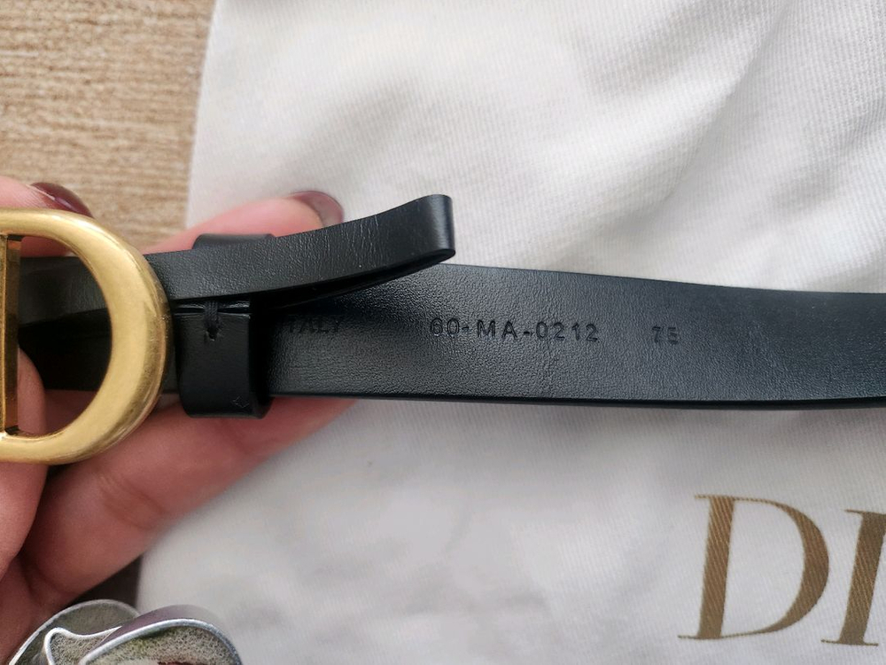 정품새제품 풀박) 디올 새들벨트 75 (2센치) 44~55--3