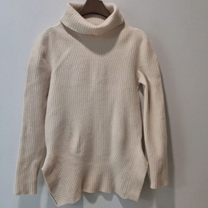 타임 TIME 아이보리 모혼방 골지 터틀넥 니트 / F