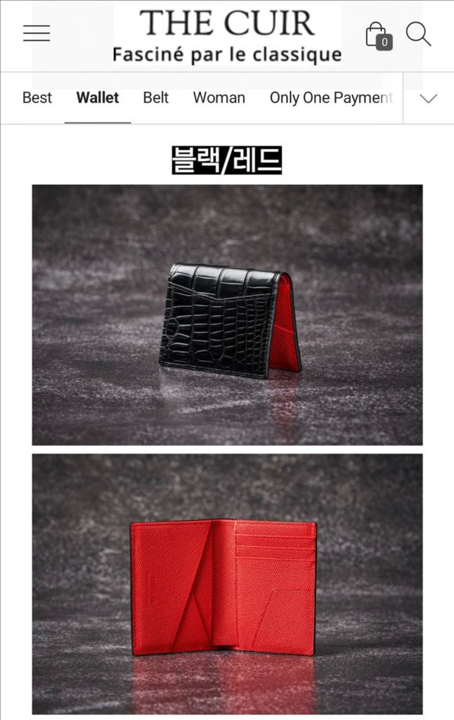 더퀴르 리얼 악어가죽 카드지갑--4