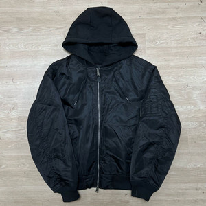 스파오 후드 레이어드 MA-1 항공점퍼 봄버자켓 [블랙] L/100