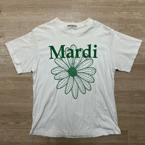 마르디 메크르디 여성 플라워 빅로고 프린팅 반팔티셔츠 [화이트] FREE