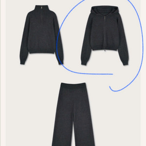 아뜨와 니트셋업중 후드 단품 이미지