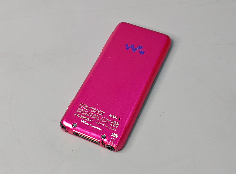소니 워크맨 NW-S754 비비드 핑크 백라이트 불량--1