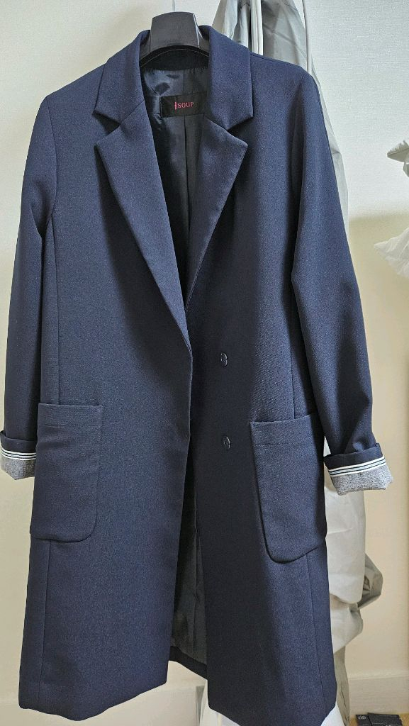 네이비 루즈핏 자켓--2