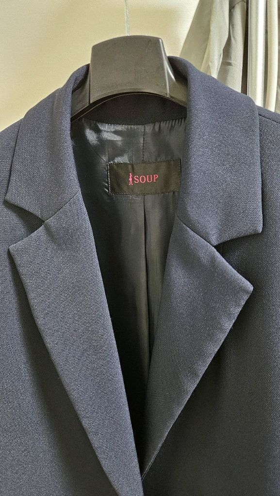 네이비 루즈핏 자켓--5