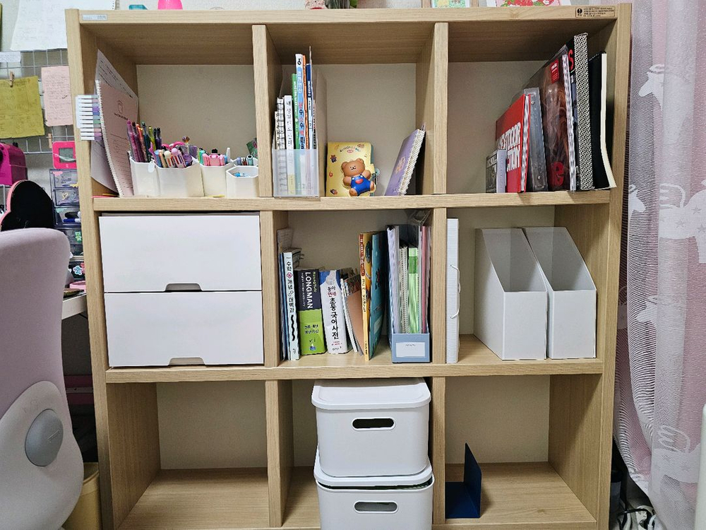 한샘 3단책장 9칸 SAM 책장 +한샘 책장전용 인서트서랍 2단 각각2만--1