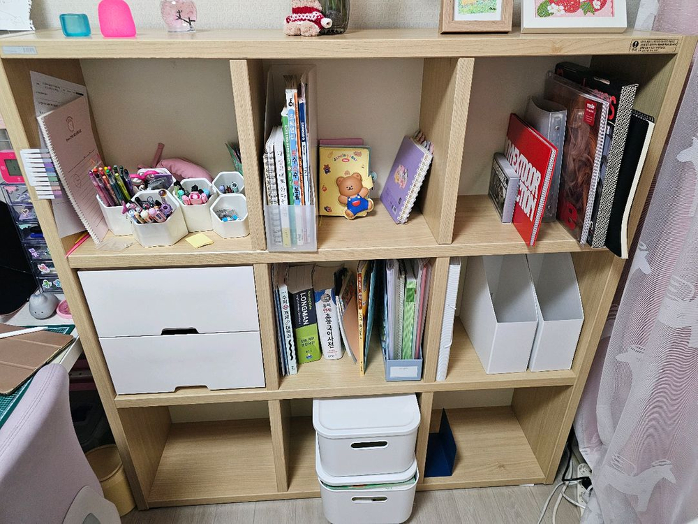 한샘 3단책장 9칸 SAM 책장 +한샘 책장전용 인서트서랍 2단 각각2만--3