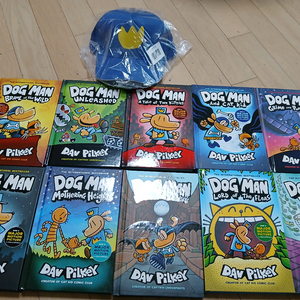 (완전 새책, 정품) 도그맨 영어 원서 10권 세트 + 모자