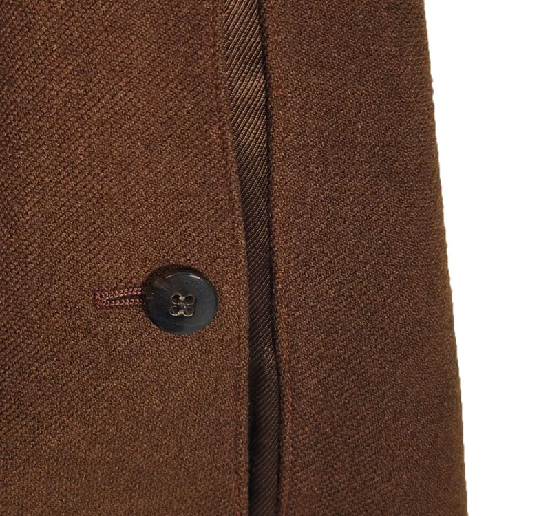 [48] Tomford 톰포드 남성 레더 울 캐시미어 싱글 롱코트 브라운 이미지