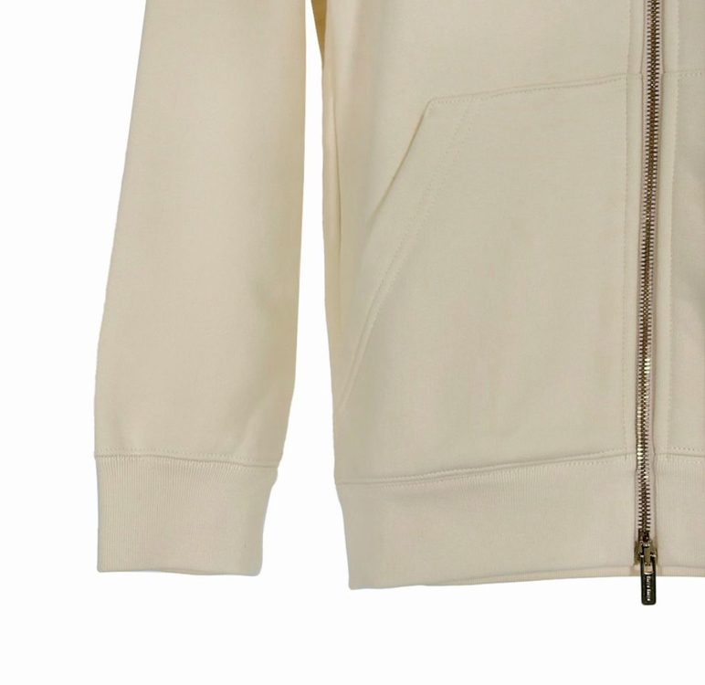 [M] 미우미우 여성 코튼 로고 플리스 지퍼 후드 집업 자켓 내츄럴 크림--5