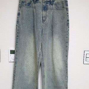 ACRE X GRIM 남성 와이드 데님 청바지 L