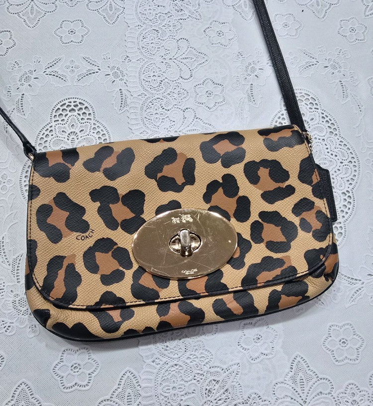 코치 가죽 미니 크로스백--4