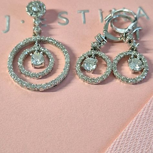 14k 화이트골드 펜던트귀걸이세트 매입가처분 이미지