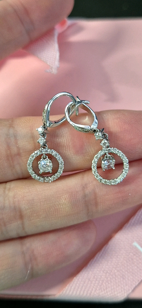 14k 화이트골드 펜던트귀걸이세트 매입가처분 이미지