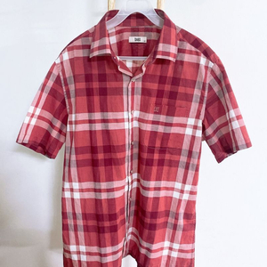 (100)닥스남자포켓체크카라반팔남방 이미지