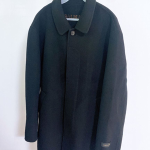 (100)발망남자블랙핸드메이드루즈핏울코트