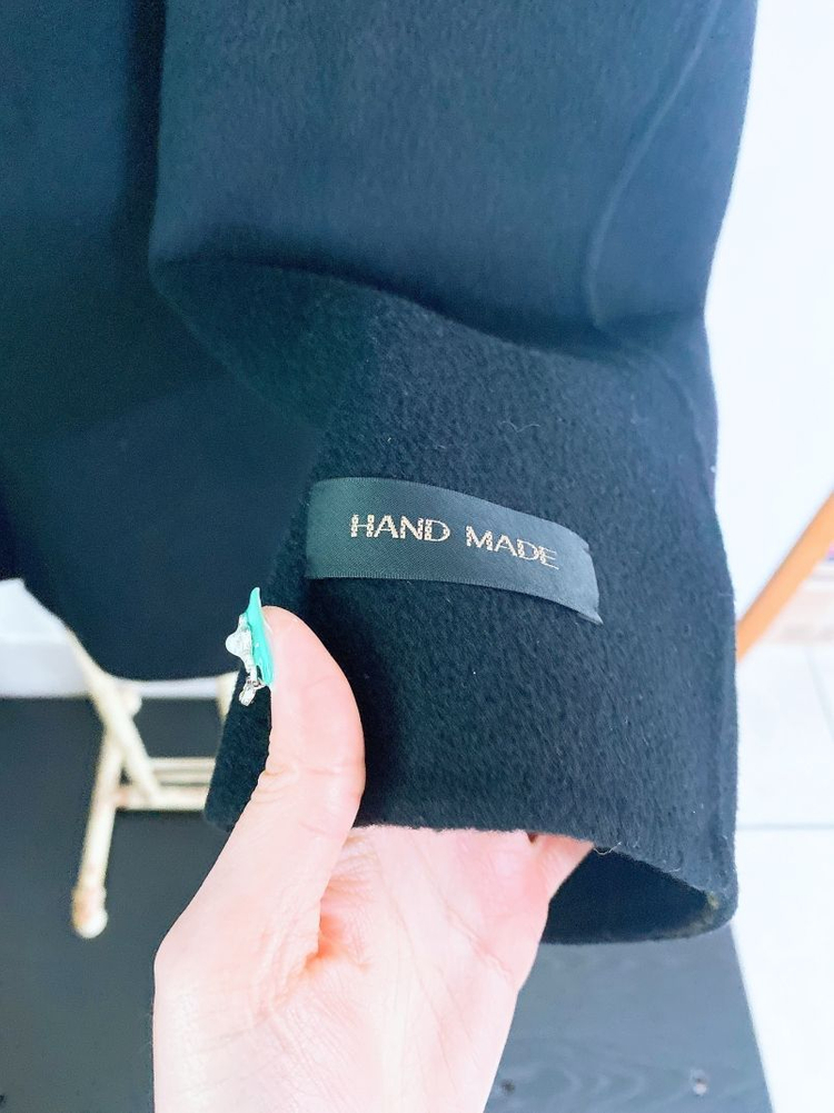 (100)발망남자블랙핸드메이드루즈핏울코트--3