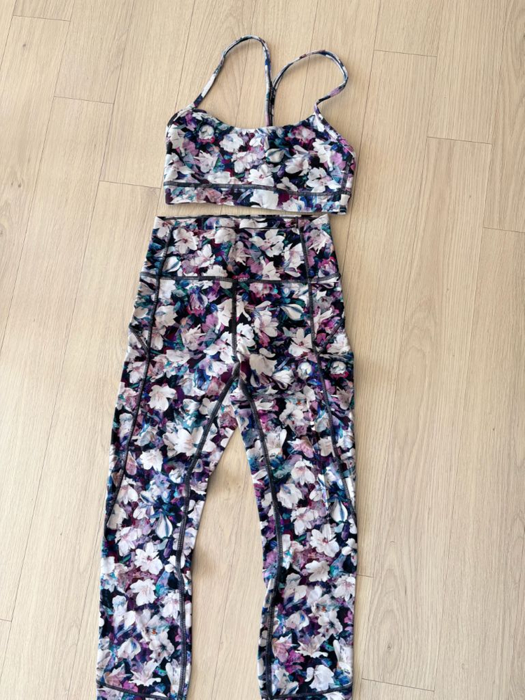 룰루레몬 플로럴 패턴 세트 4--1