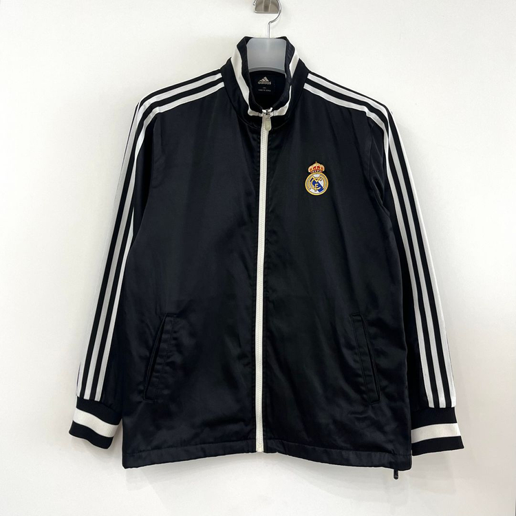 아디다스 레알마드리드 검흰 우븐 트랙탑 져지 이미지