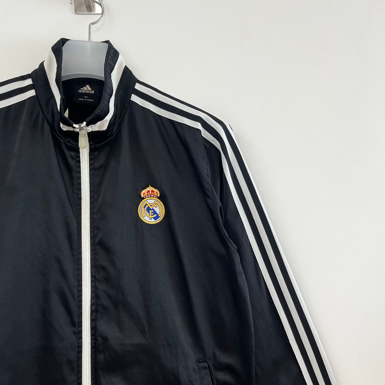 아디다스 레알마드리드 검흰 우븐 트랙탑 져지 이미지