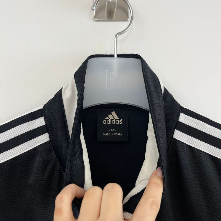 아디다스 레알마드리드 검흰 우븐 트랙탑 져지 이미지