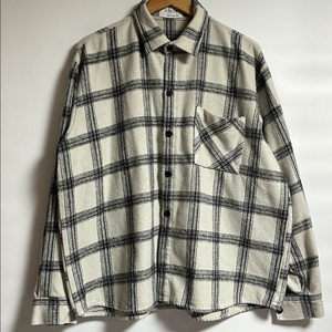 ETHOS 에토스 오버핏 크롭 체크 셔츠 남방 2XL 이미지