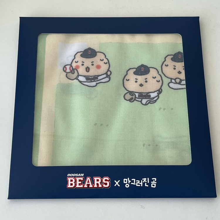 두산 두산베어스 망그러진곰 망곰이 배트 키링 손수건--3