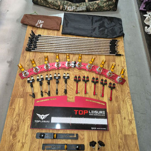 탑레져 마스터 10단 분리형 낚시 받침틀 풀세트 받침대 10개 선반 크랭크 수납가방등